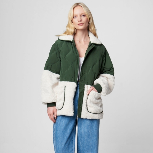 NWT Blanknyc Quilted Sherpa Jacket - Picture 3 of 8